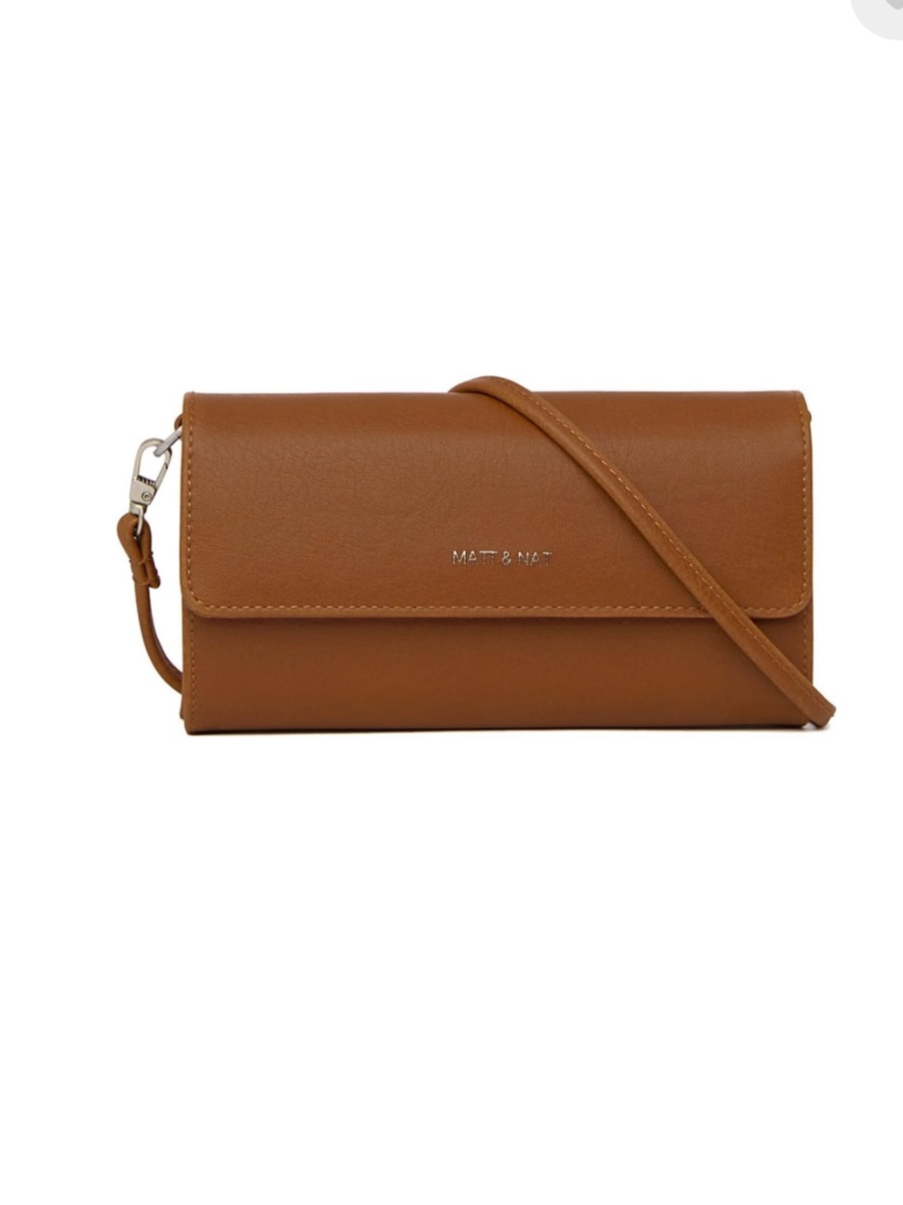 Matt & Nat Tan Leather-Look Crossbody Wallet